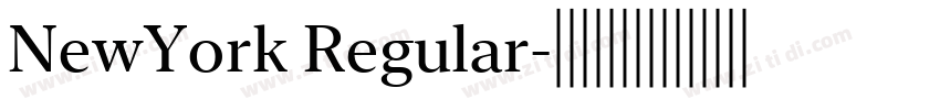 NewYork Regular字体转换